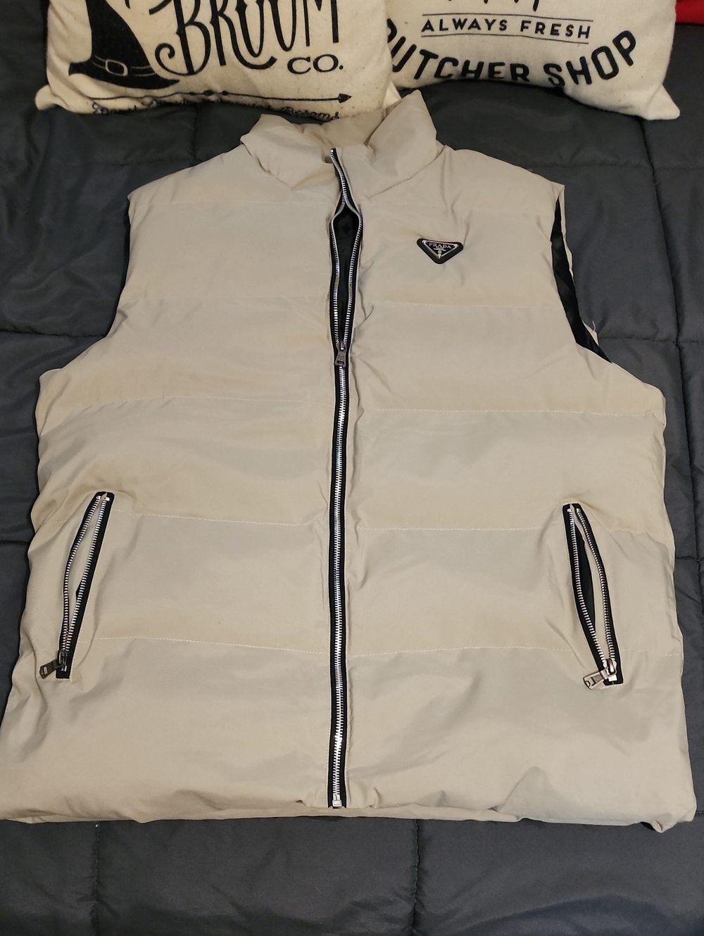 PRADA Milano Size L Men Zip Up Puffer Vest